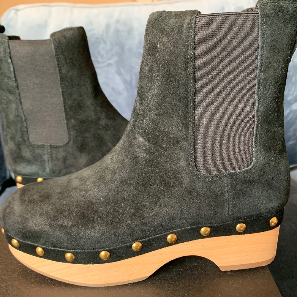 Suede Chelsea Clog Boots (J Crew)